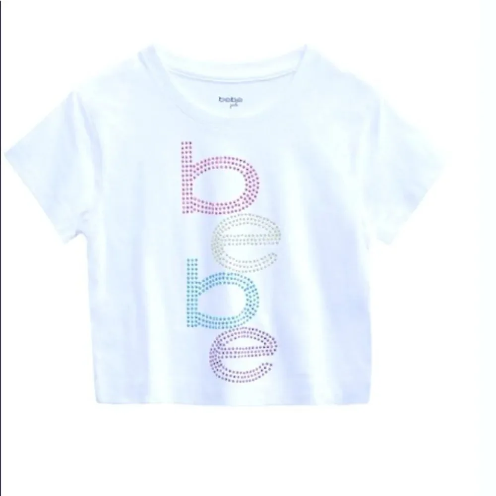 🎀BeBe Girls Bejeweled sparkle T -Shirt short sleeve 4T